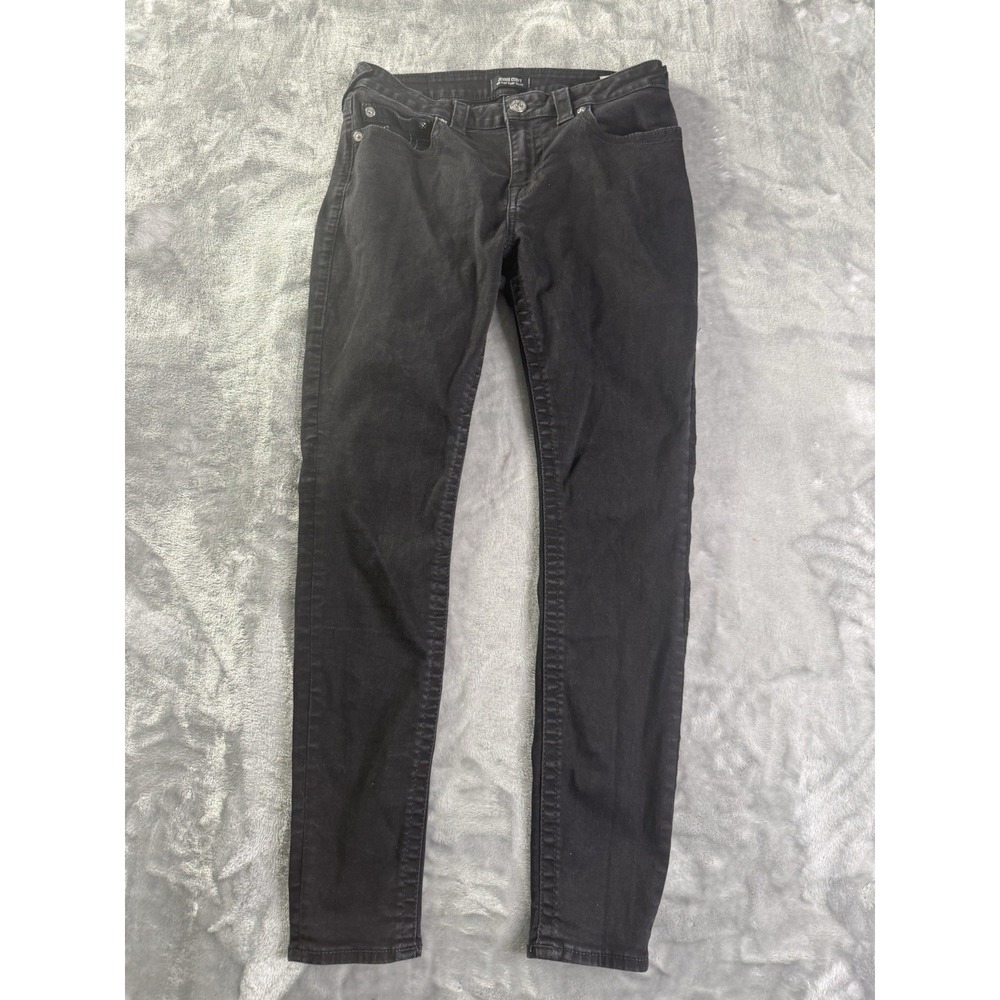 True Religion Jeans Womens 30 Jennie Curvy Black Mid Rise Super Skinny 30x27.5